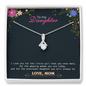 Mum Daughter Necklace Sterling Silver, Mum To Daughter Gifts From mum, To My Daughter Necklace From Mum On Graduation, Birthday, Valentines, Mothers Day, Christmas For Badass Beautiful Girls