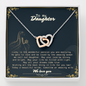 Love Knot, Our Daughter Wedding Day Gift, To Bride From Mom/Dad Necklace, Parents To Bride Gift, Bride Jewelry Gift From Parents