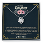Gift for Daughter | Personalized To My Daughter Message Card with Sunflower Bracelet Birthday Christmas