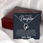 Daughter jewelry from dad, dad daughter necklace, daddy daughter necklace, dad to daughter necklace, father to daughter necklace, daddy to daughter necklace Includes Message Card and Gift Box