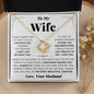 To My Wife - LIVE WITH YOU - Love Knot Necklace 2