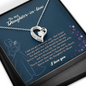 Daughter In Law Gift Ideas - To My Daughter In Law Necklace, Gifts For Daughter In Law From Mother In Law On Wedding Day, Birthday, Mothers Day, Christmas, Jewelry Gifts For Future Daughter In Law
