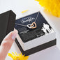Daughter Necklace from Dad - Interlocking Heart Necklace