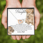 To My Daughter This Old Lion Will Always Have Your Back Interlocking Heart Necklace