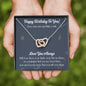 Happy Birthday Interlocking Heart Necklace