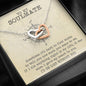 To My Soulmate I'd be lost without you interlocking heart necklace