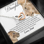 To My Daughter This Old Lion Will Always Have Your Back Interlocking Heart Necklace