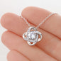 To My Daughter This Old Lion Will Always Have Your Back Love Knot Necklace