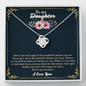 Gift for Daughter | Personalized To My Daughter Message Card with Sunflower Bracelet Birthday Christmas