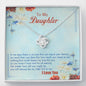 To My Daughter Love Knot Necklace
