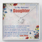 To My Beloved Daughter Love Knot Necklace - Love Mom