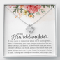 To My Granddaughter Love Knot Necklace