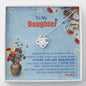 To My Daughter - Loving You And Breathing Love Knot Necklace - Love Mom