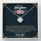 Gift for Daughter | Personalized To My Daughter Message Card with Sunflower Bracelet Birthday Christmas