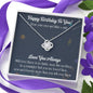 Happy Birthday Love Knot Necklace