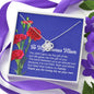 To My Bonus Mon The Love Knot Necklace - Carnation