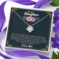 Gift for Daughter | Personalized To My Daughter Message Card with Sunflower Bracelet Birthday Christmas