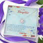 To My Daughter Love Knot Necklace