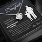 To My Daughter This Old Lion Will Always Have Your Back Love Knot Necklace
