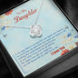 To My Daughter Love Knot Necklace
