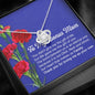 To My Bonus Mon The Love Knot Necklace - Carnation