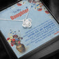 To My Daughter - Loving You And Breathing Love Knot Necklace - Love Mom