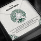 To My Bonus Mom Love Knot Necklace On Family Tree Message Card