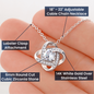 To my wife necklace, necklaces for my wife, love my wife necklace, wife necklaces, good gifts for wife, infinity love knot necklace says i love you Includes Message Card and Gift Box