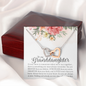 To My Granddaughter Interlocking Hearts Necklace
