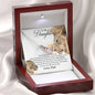 To My Daughter This Old Lion Will Always Have Your Back Interlocking Heart Necklace