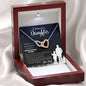Daughter Necklace from Dad - Interlocking Heart Necklace