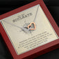 To My Soulmate I'd be lost without you interlocking heart necklace