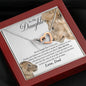 To My Daughter This Old Lion Will Always Have Your Back Interlocking Heart Necklace