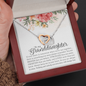 To My Granddaughter Interlocking Hearts Necklace