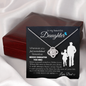 To My Daughter This Old Lion Will Always Have Your Back Love Knot Necklace