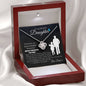 To My Daughter This Old Lion Will Always Have Your Back Love Knot Necklace