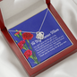 To My Bonus Mon The Love Knot Necklace - Carnation