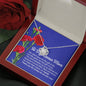To My Bonus Mon The Love Knot Necklace - Carnation