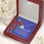 To My Bonus Mon The Love Knot Necklace - Carnation