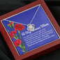 To My Bonus Mon The Love Knot Necklace - Carnation