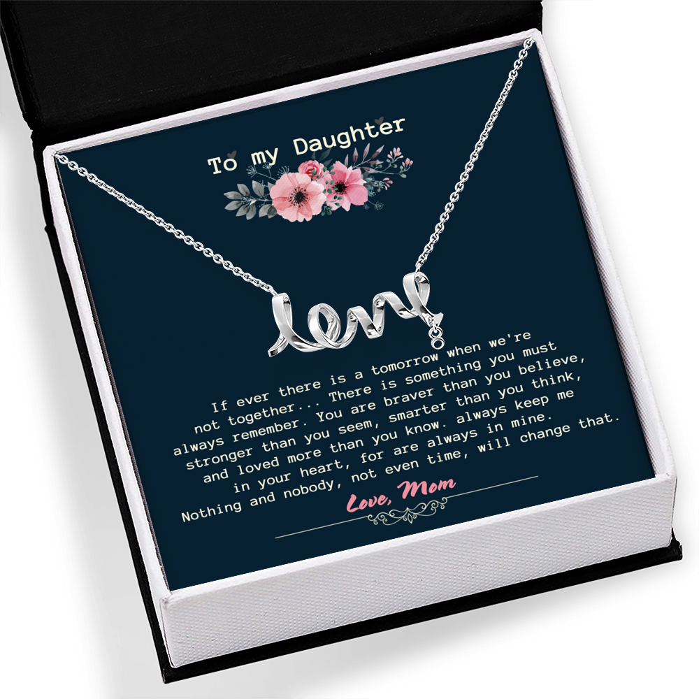 To My Daughter, Mother Necklace, Daughter Gift From Mom, Daughters Birthday, Unique, Grown Up Daughter, smarter than you think,  and loved more than you know. always keep me  in your heart, for are a