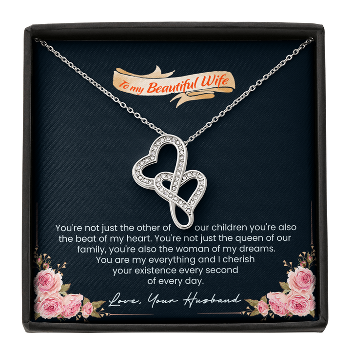 To My Beautiful Wife Love Knot Necklace with Message Card and Gift  Gift for Wife Necklace for Wife